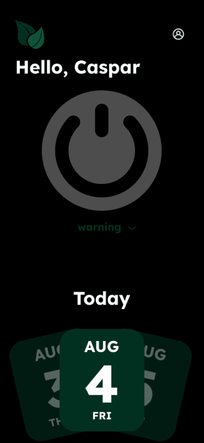beleaf app home screen